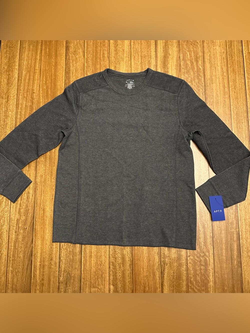 Apt. 9 Men's Cotton Knit Crewneck Pullover Sweater Gray XL Long Sleeve A146